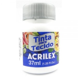TINTA TECIDO BRANCO ACRILEX 37ML 3,5CMX3,5CMX5CM 041400519