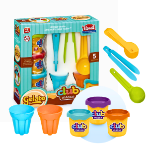 KIT MASSINHA DE MODELAR GELATO - USUAL BRINQUEDOS