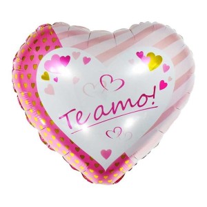 BALÃO METALIZADO CORAÇÃO ROSA 45 CM - MAKE +
