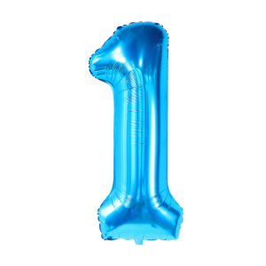 BALAO METALIZADO MAKE + 1 AZUL 100CM