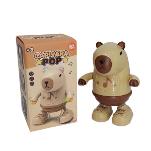 Brinquedo Capivara Pop com Som Luz Anda 20cm Musical