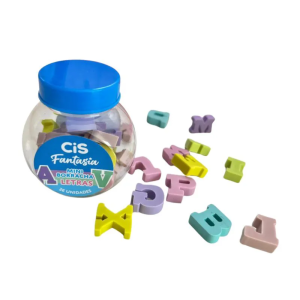 Kit Mini Borrachas Letras – 26 Unidades – Cis