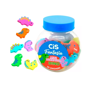 Kit Mini Borrachas Dino – 20 Unidades – Cis
