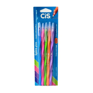 KIT CANETAS SPIRO GLOW 5 CORES 0,7mm - CIS