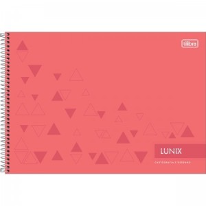 CADERNO ESPIRAL CAPA DURA CARTOGRAFIA E DESENHO LUNIX 60 FOLHAS 275MMX200MM 233986