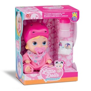 BONECA LITTLE DOLLS SONINHO FAZ XIXI DIVERTOYS 16CMX10CMX21,1CM 8019