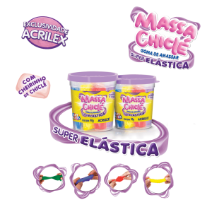 MASSINHA ACRILEX MASSA CHICLE 7CMX7CMX7,5CM 7615