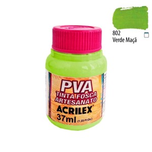 TINTA PVA VERDE MAÇA ACRILEX 37ML 3,5CMX3,5CMX5CM 032400802