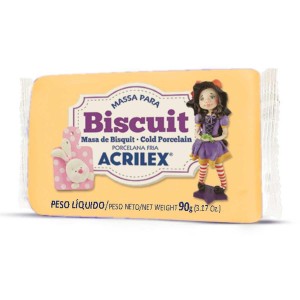 MASSA BISCUIT AMARELO PELE ACRILEX 90G 12CMX2CMX7CM 074900538