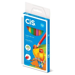 LÁPIS DE COR CIS PLASTIC 12 CORES 20,5CMX8,7CMX1CM 44.8000