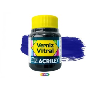 VERNIZ VITRAL AZUL COBALTO ACRILEX 37ML 3CMX3CMX5CM 081400505