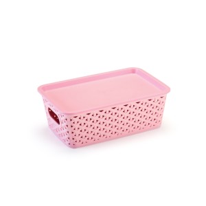 CESTO ORGANIZADOR RATTAN PEQ ROSA PLASNORTHON 